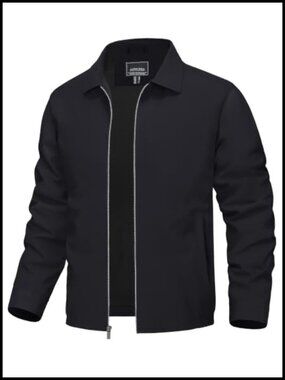 Men's Lightweight Water-Repellent Windbreaker Zip Jacket
